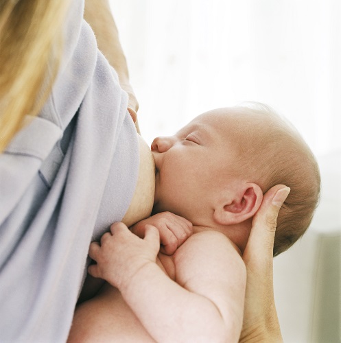breastfeeding the baby